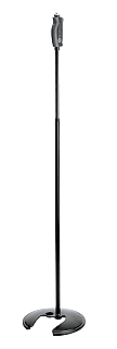 Stackable one-hand microphone stand Black image 1