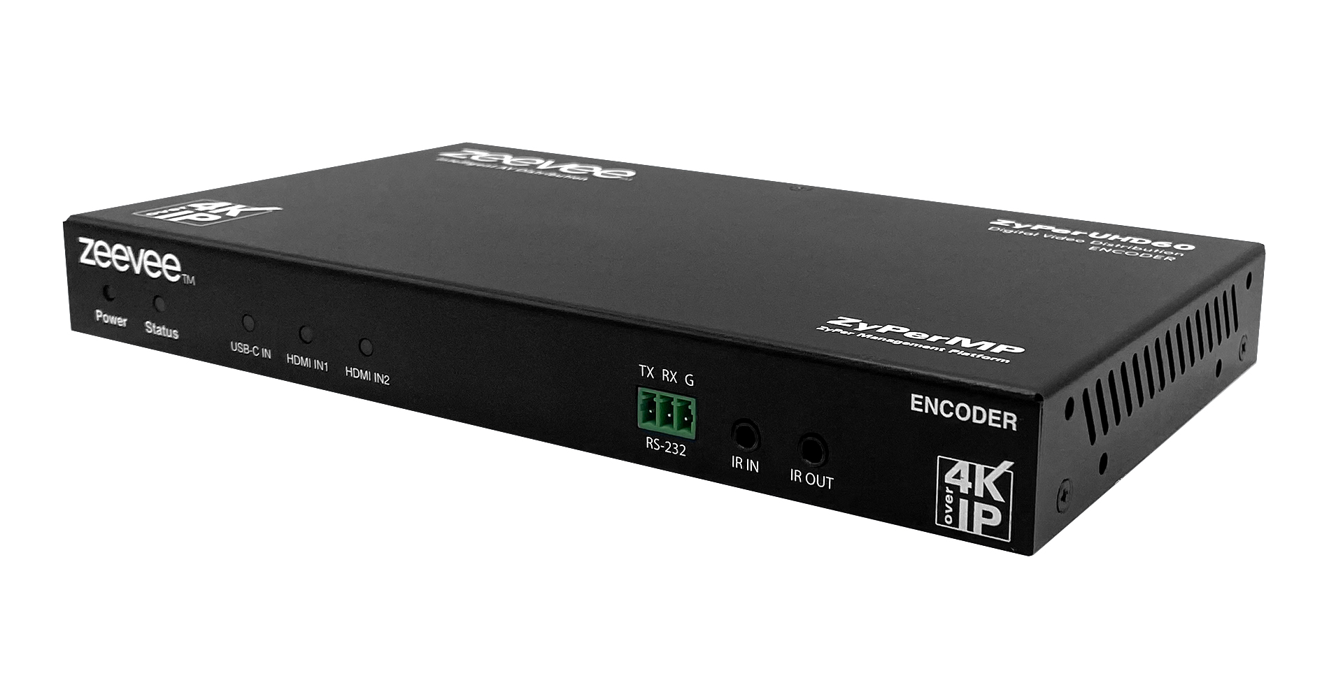ZyPerUHD60 Encoder, 3x1 Switching Input, Dual LAN with Integrated Management