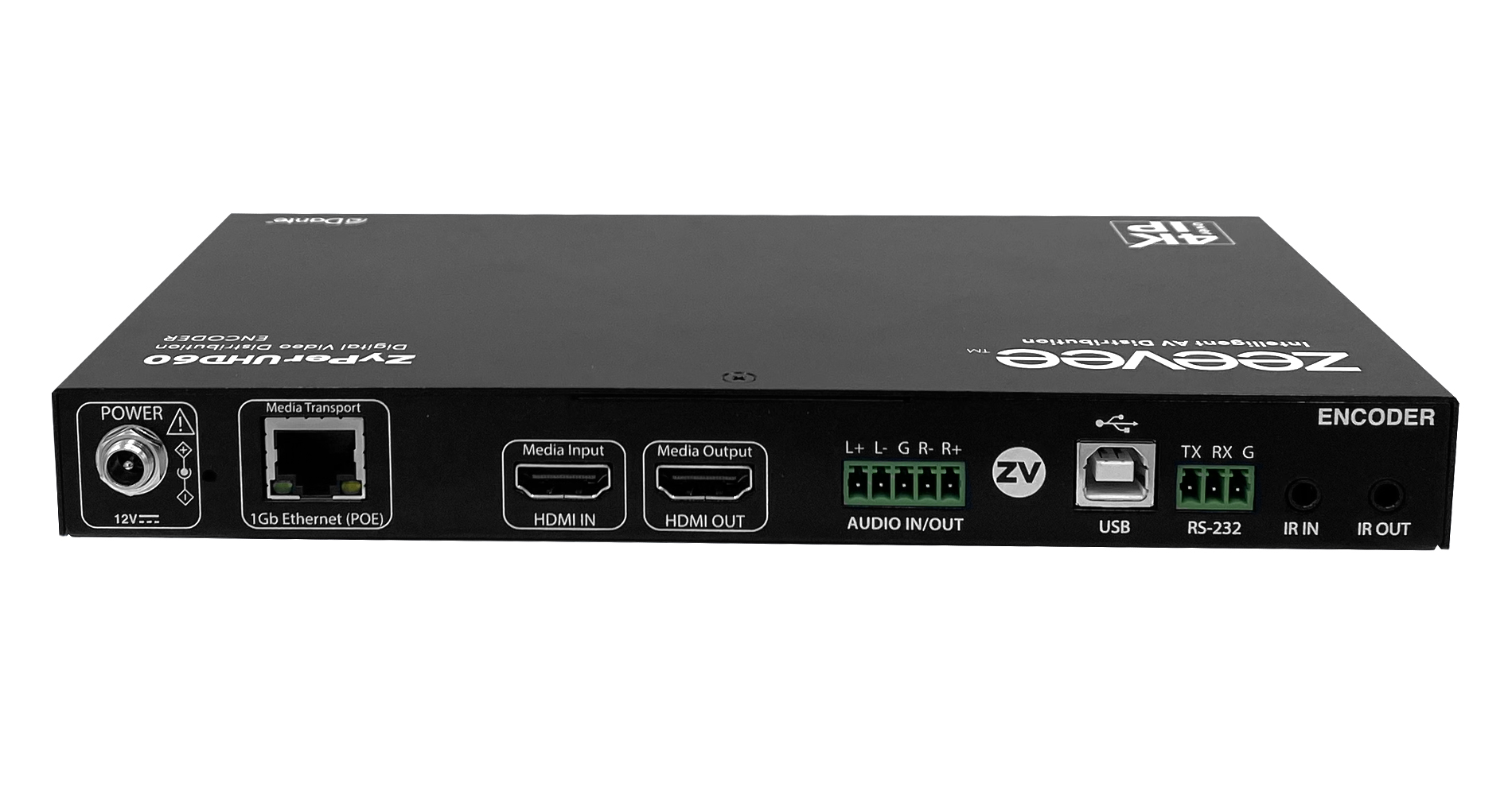 ZyPerUHD60 Encoder Single LAN with Dante HDMI Loopout