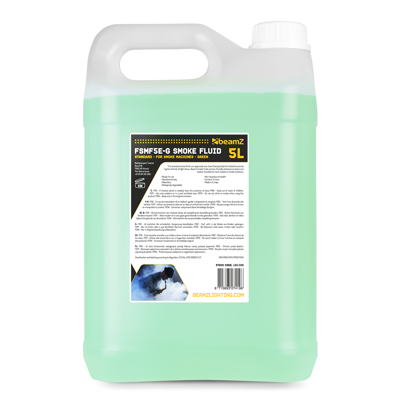 FSMF5E-G Smoke Fluid 5L Standard Green