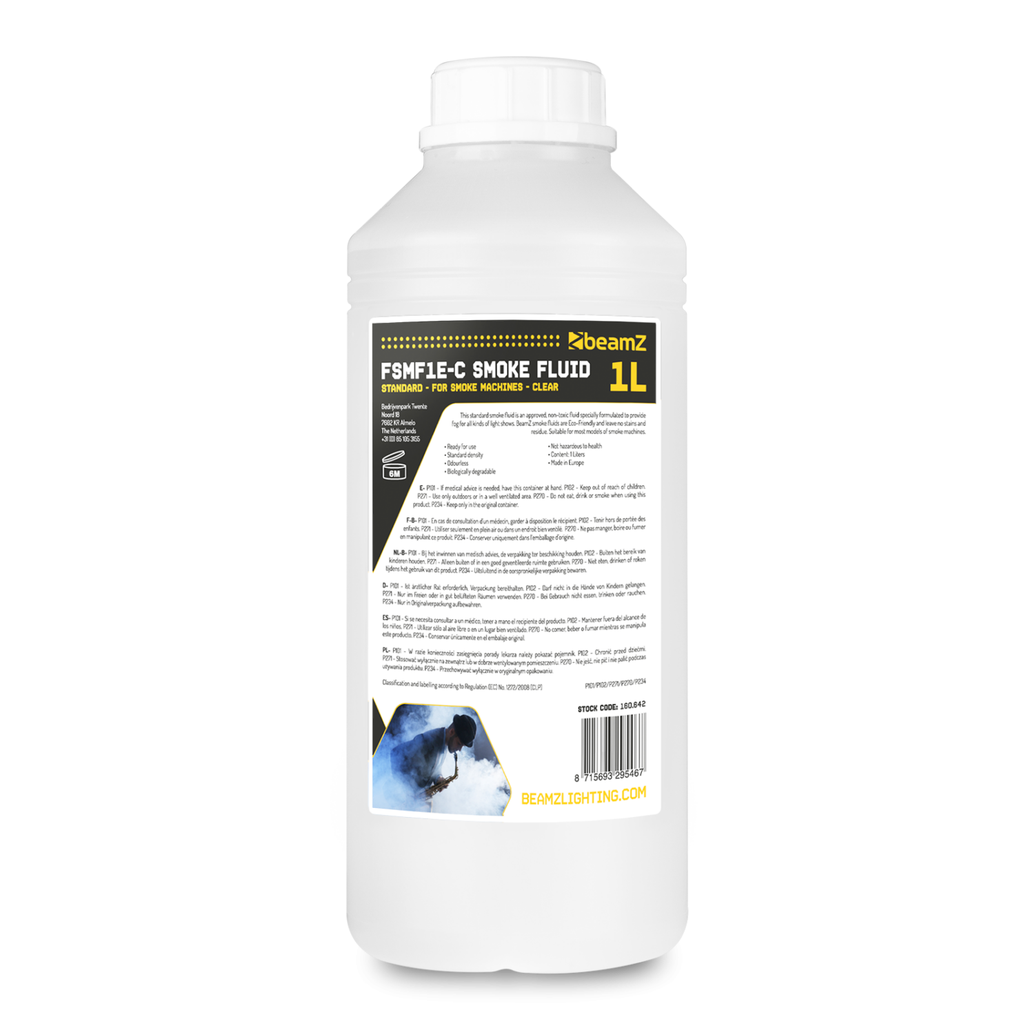 FSMF1E-C Smoke Fluid 1L Standard Clear