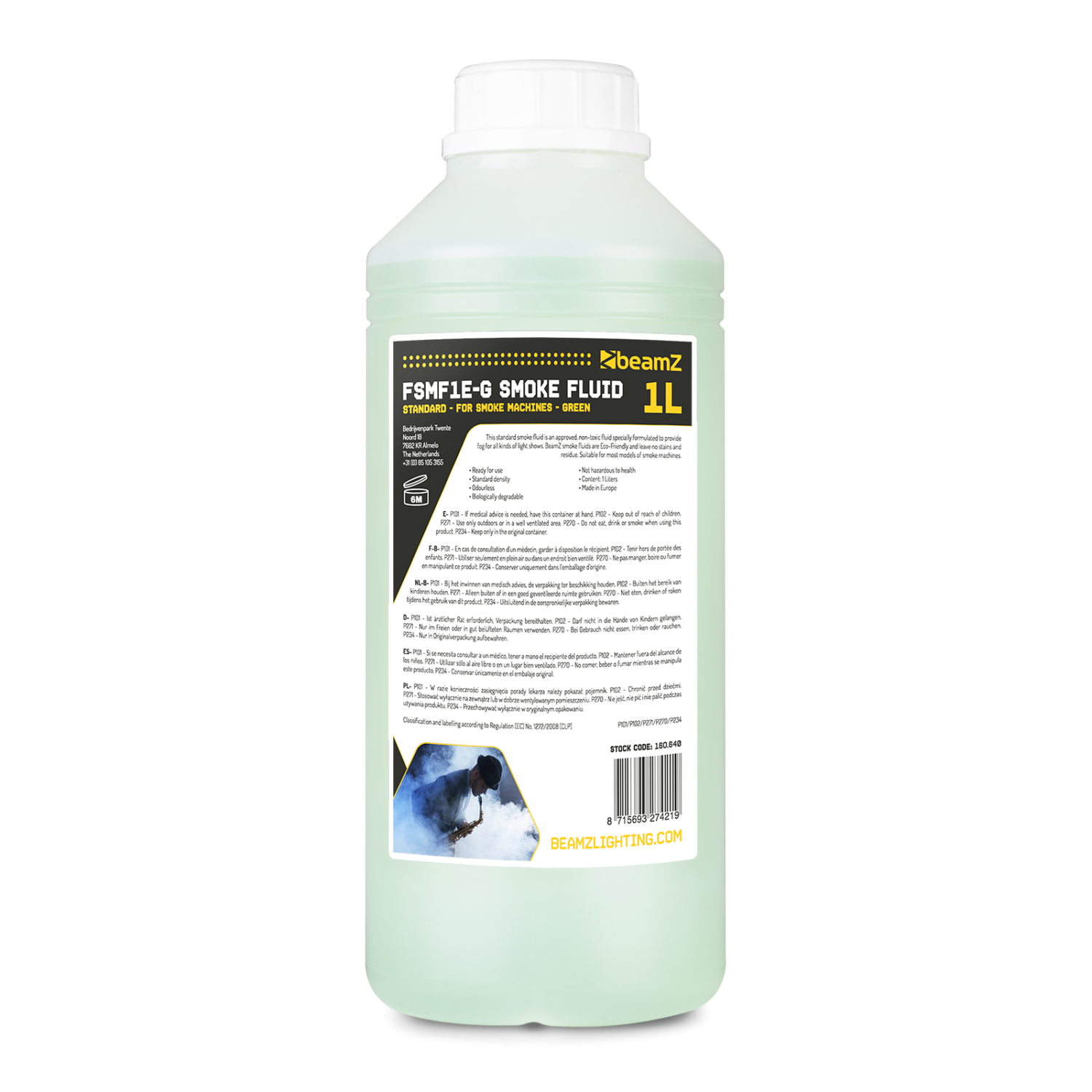 FSMF1E-G Smoke Fluid 1L Standard Green