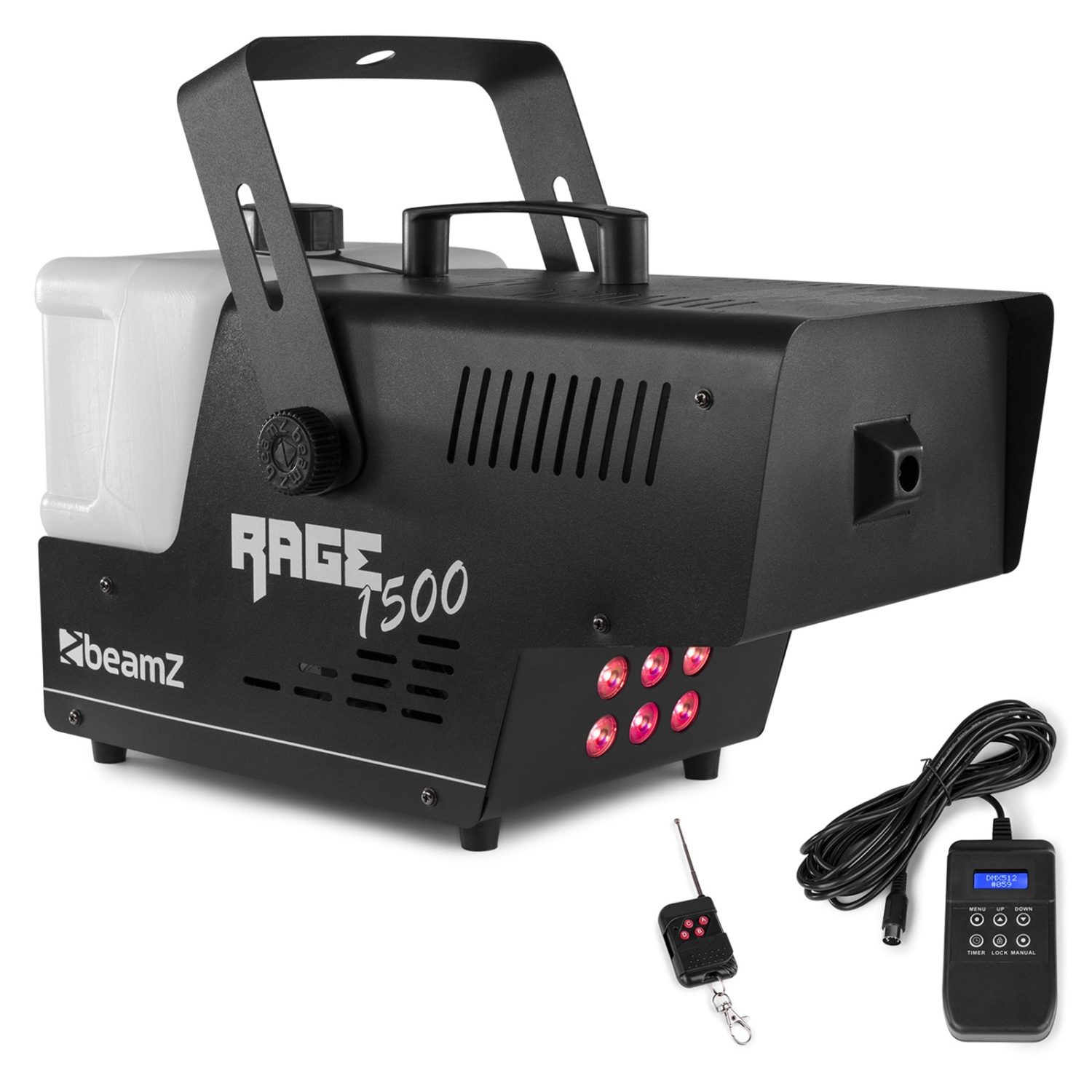 Rage 1500LED Smoke Machine with Timer Controller