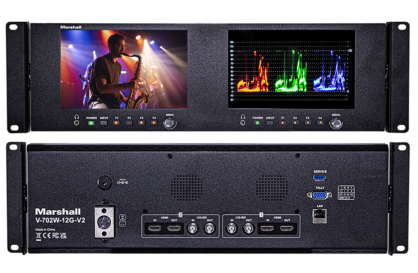 V-702W Dual 7" Rackmount Monitor
