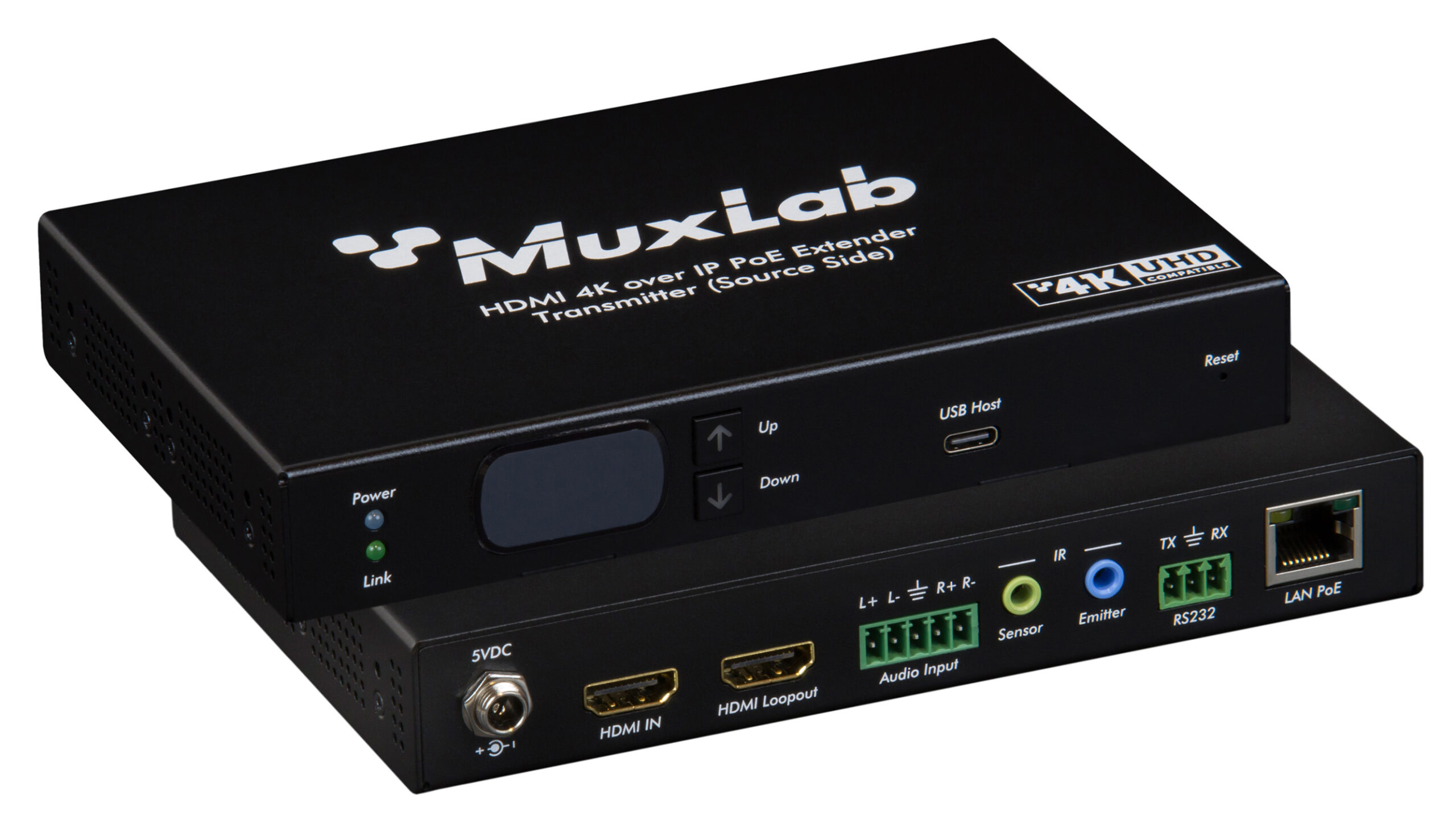KVM HDMI over IP PoE Transmitter Deluxe, 4K/30