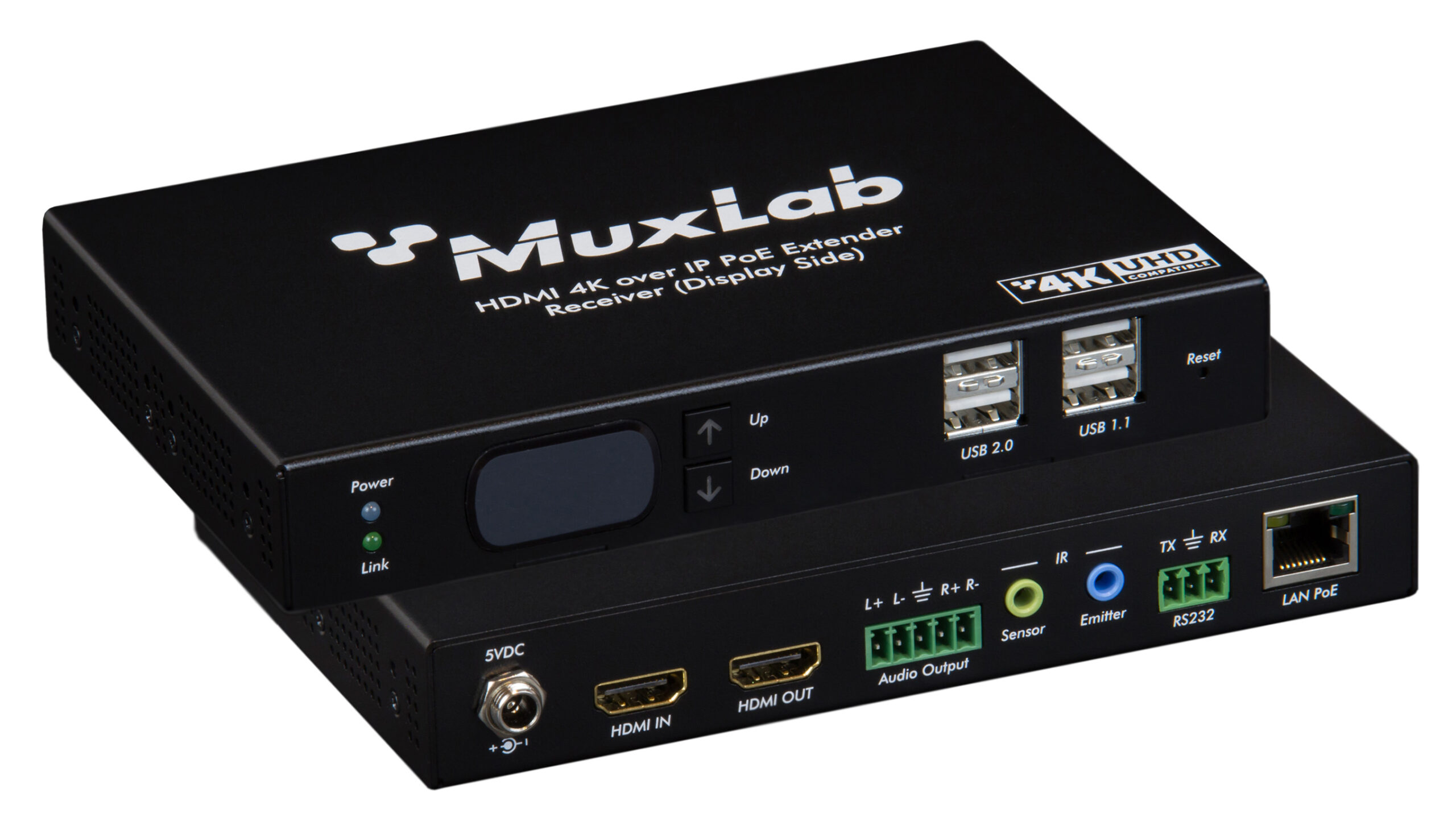 KVM HDMI over IP PoE Receiver Deluxe, 4K/30