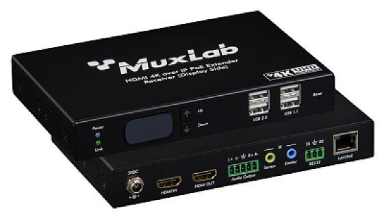 KVM HDMI over IP PoE Receiver Deluxe, 4K/30 image 1