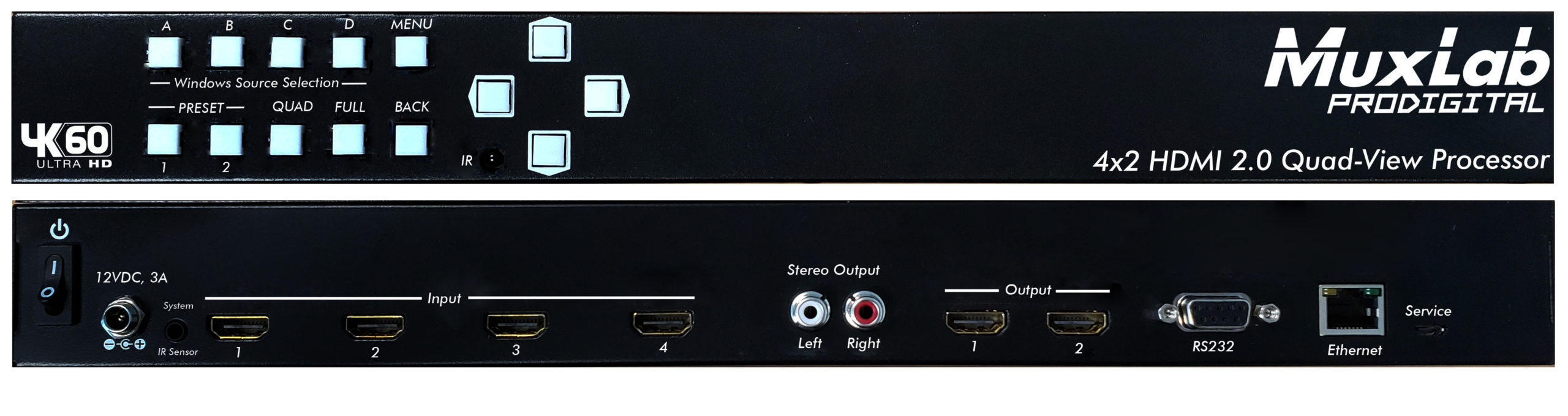 4×2 HDMI 2.0 Quad-View Processor US