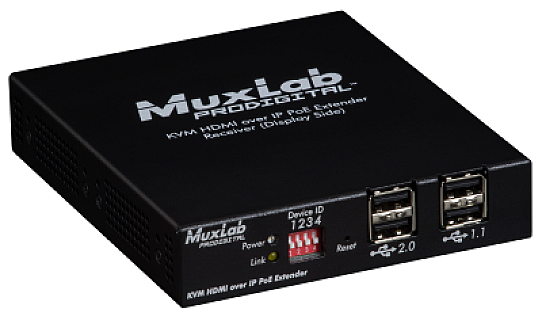 KVM HDMI over IP PoE Extender RX, UHD-4K image 1