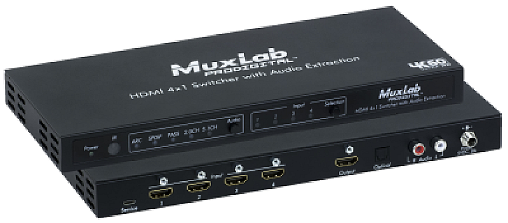 HDMI 4×1 Switcher with Audio Extraction, 4K/60 image 1