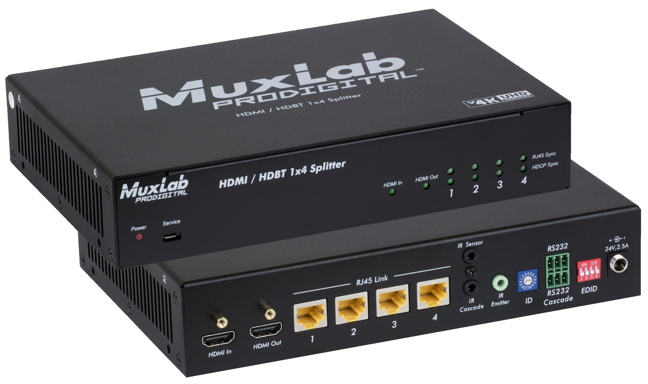 HDMI / HDBT 1×4 Splitter, UHD-4K US