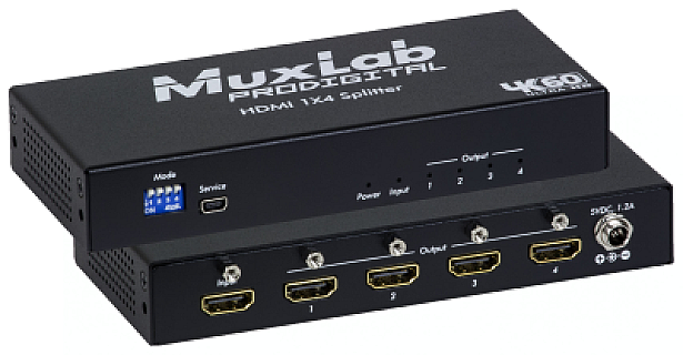 HDMI / HDBT 1×4 Splitter, UHD-4K UK image 1