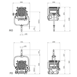 Bambino 2kW Tungsten Fresnel PO image 1