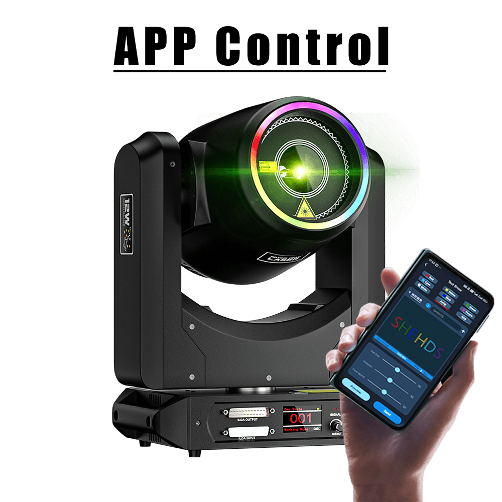 Constellaser APP Control 12W Moving Head Laser Light With Ring Effect