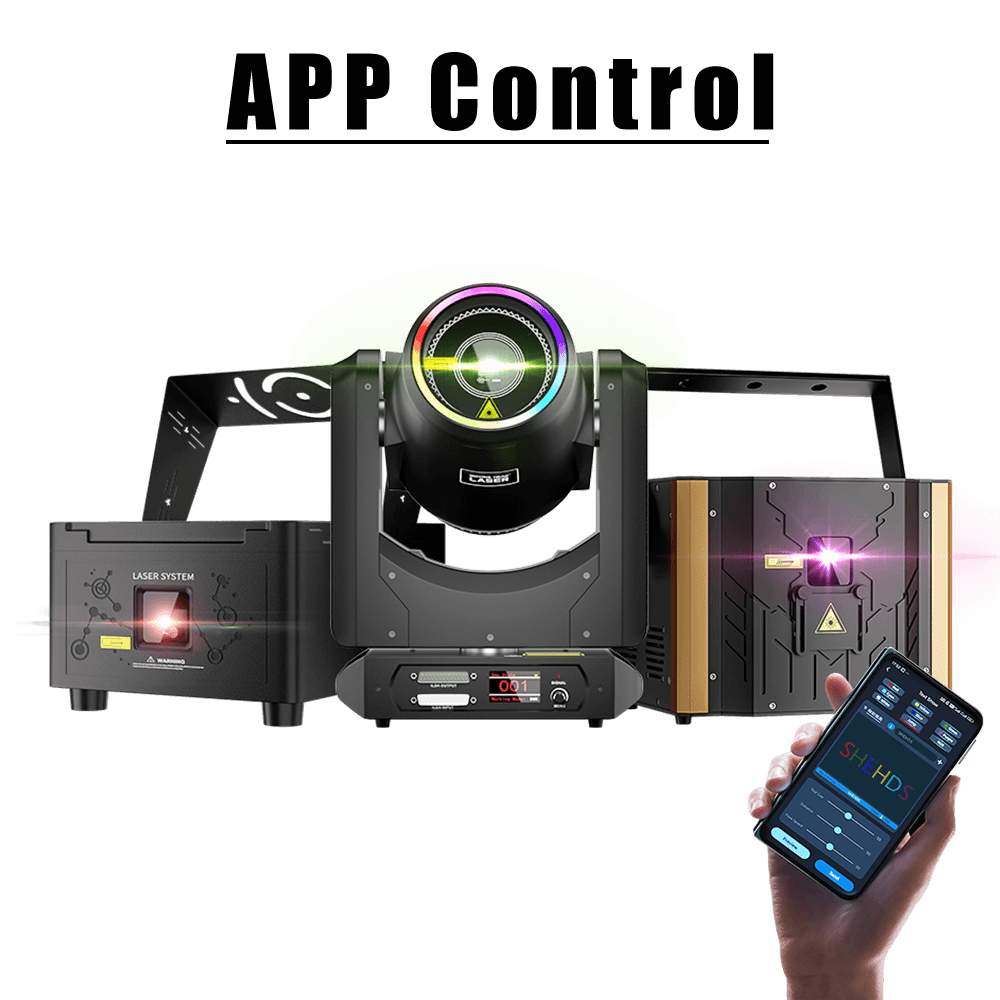 APP Control 12W RGB Laser Light series Animation Scanner