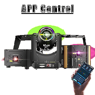 APP Control 12W RGB Laser Light series Animation Scanner image 1
