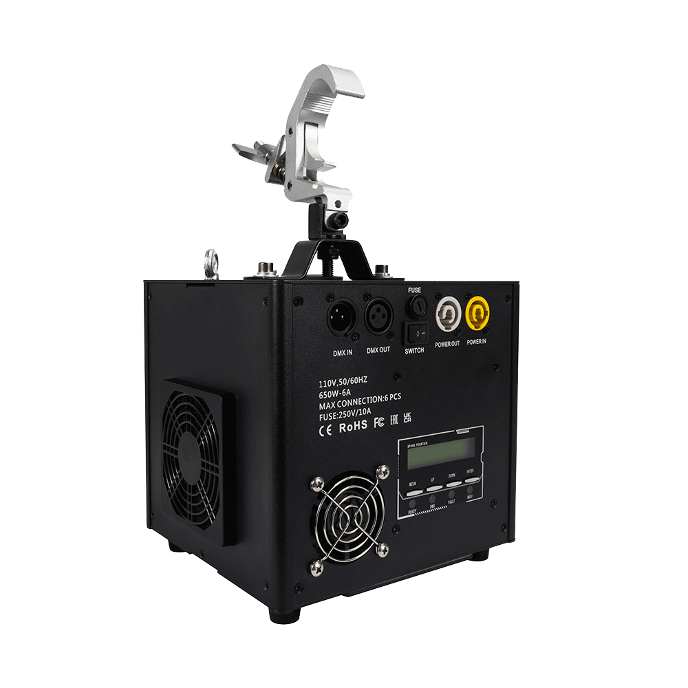 650W Upside-down Cold Spark Machine with Foldable Hook