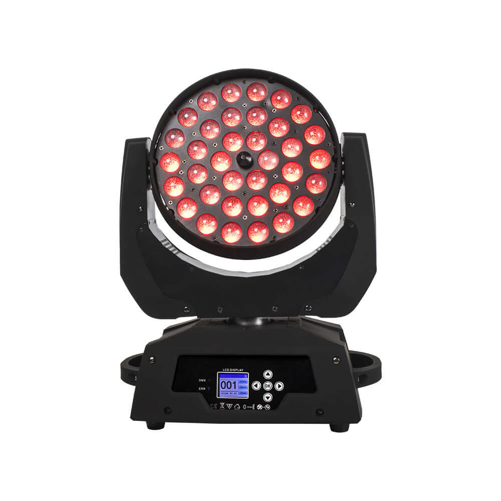 Zoom & Wash 36x18W Moving Head Light RGBWA+UV Button Version