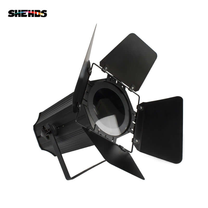 200W Dual Color COB Zoom Par Warm/Cool White with Barndoors