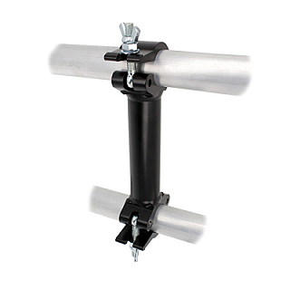 Pipe to Pipe Couplers 90° 500mm Centres - Black image 1