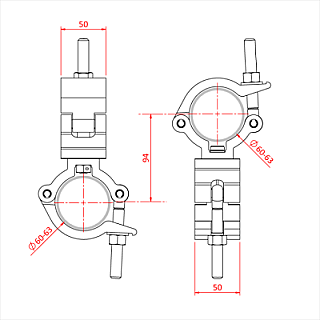 Swivel Coupler Black image 1