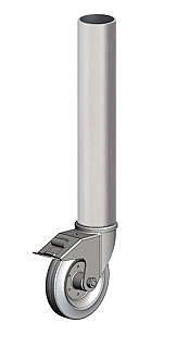Round Leg with Castor 40 cm. with brake image 1