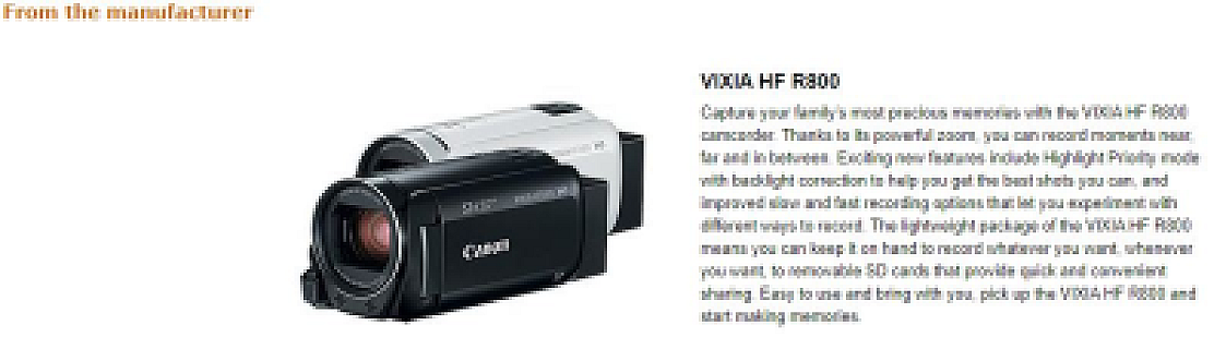 LEGRIA HF R806 image 1