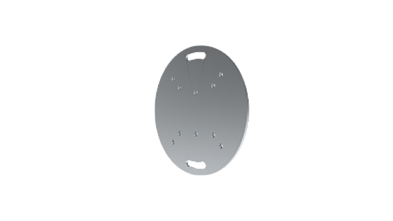 Round Baseplate NX/NH 30 & 40 D=80cm Galvanized image 1