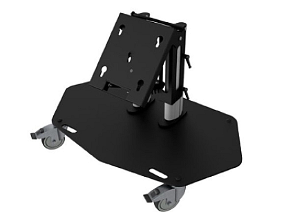 Flat panel monitor floor stand, on wheels, Quick Release, Max. 55" image 1