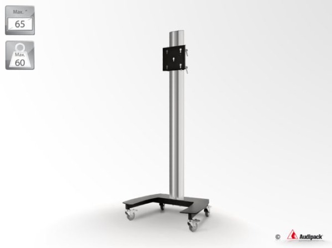 Flat panel floor stand on wheels, height 1800 mm, Max. 65"