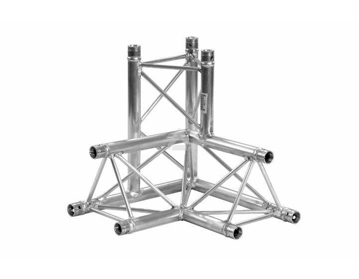 E20D C012 Triangle Truss Corner (3-Point), 3-Way R. AD, silver