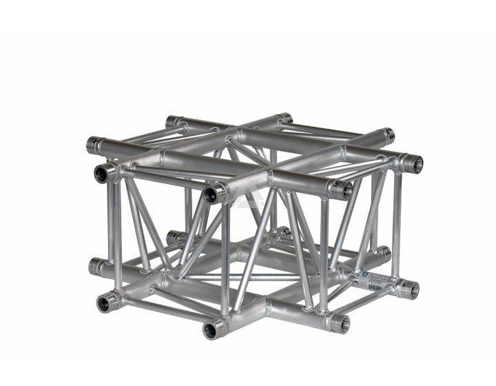 H40V C016 Square Truss Corner Cross (4-Point), 40 4-Way, silver
