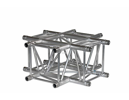 H40V C016 Square Truss Corner Cross (4-Point), 40 4-Way, silver image 1