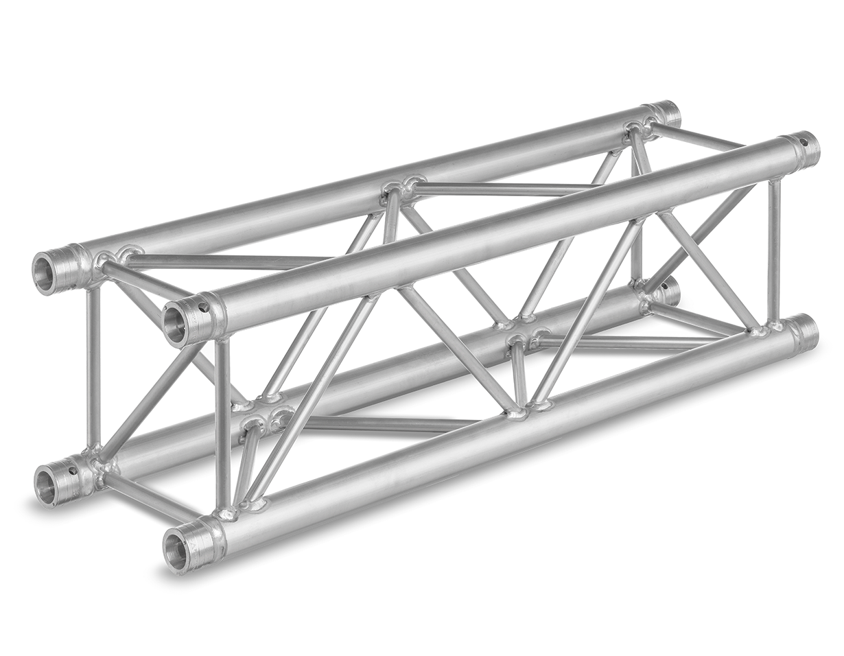 H30V Quadratische Traverse (4-Punkt), Länge: 300 cm, silber