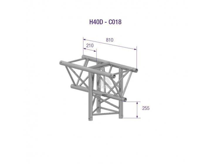 H40D-C018 Triangle 40 3-Way T-Joint Vert