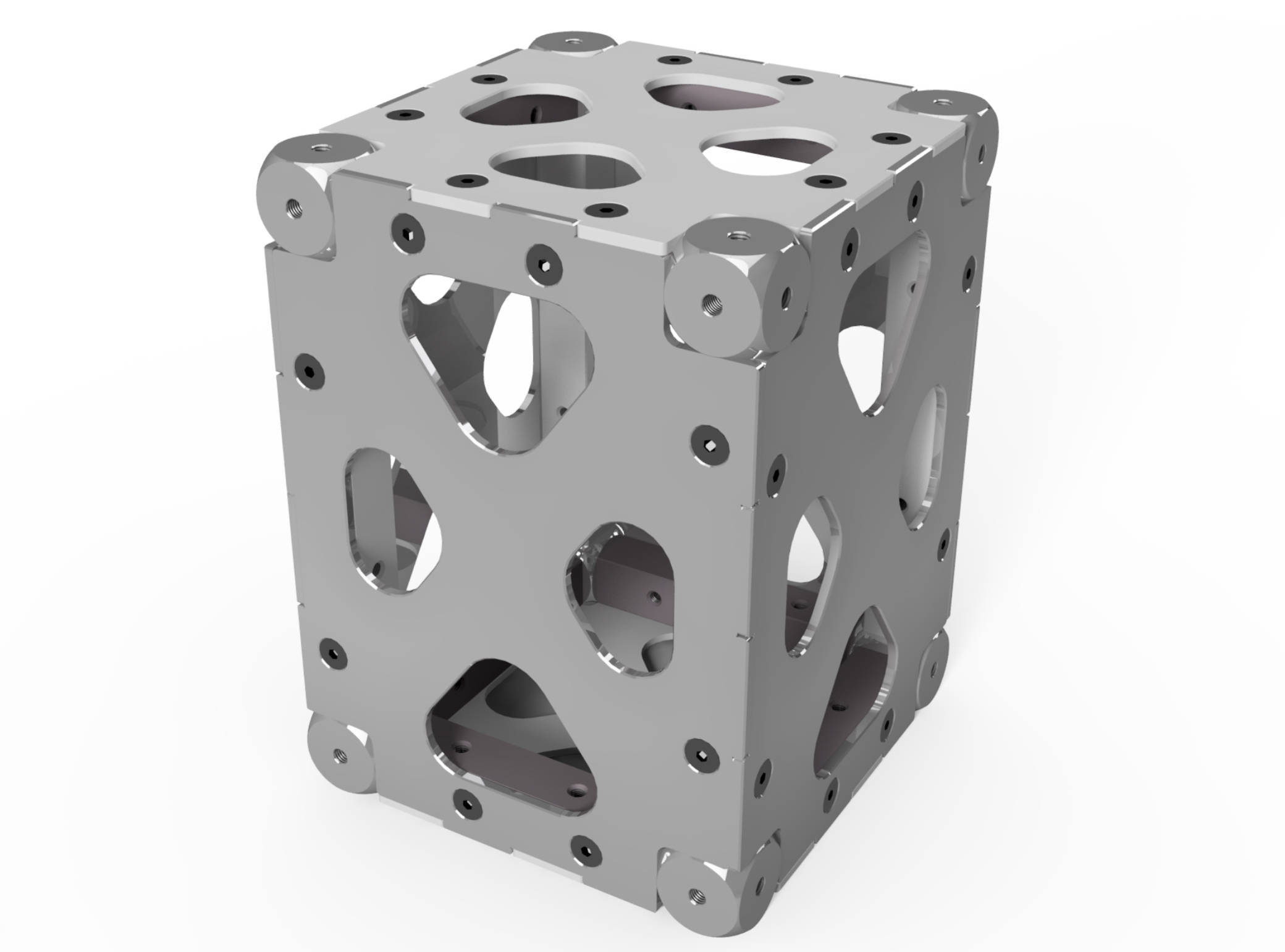 40R Square Truss Box Corner (4-Point), Heavy Duty, silver