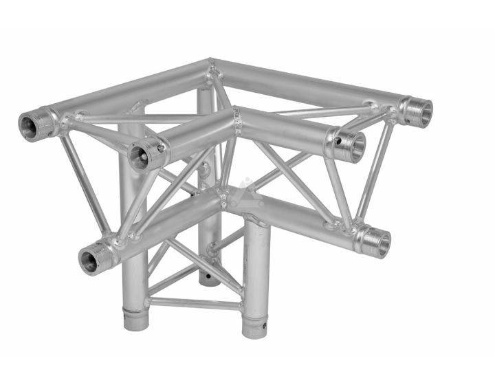 X30D C013 Triangle Truss Corner (3-Point), 3-Way L. AD, silver