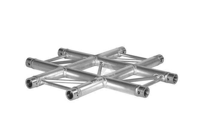 H40L C016F Flat Truss Corner Corss (2-Point), 4-Way, silver