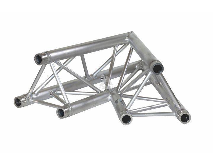 X30D C001 Triangle Truss Corner (3-Point), 2-Way Corner 45°, silver