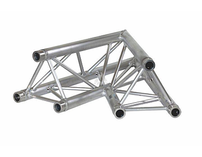 X30D C001 Triangle Truss Corner (3-Point), 2-Way Corner 45°, silver image 1