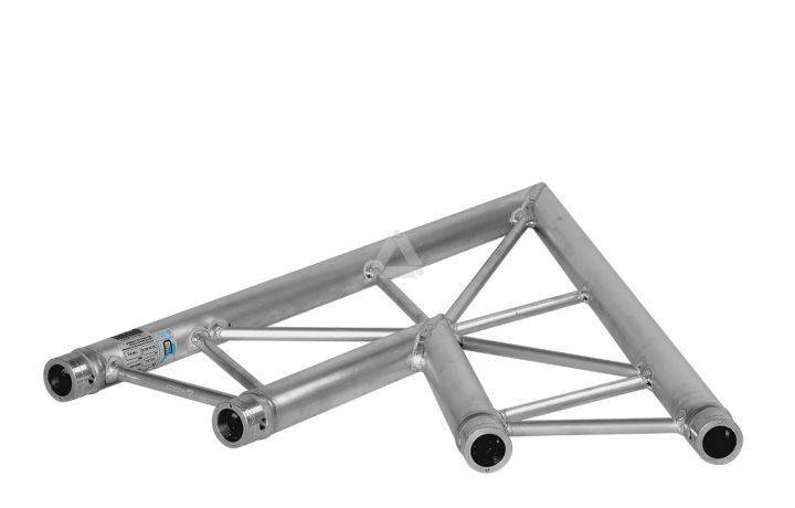 X30L C001F Flat Truss Corner (2-point), 2-Way Corner 45°, silver