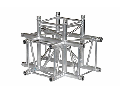 H40V C020 Square Truss Corner (4-Point), 4-Way, silver image 1