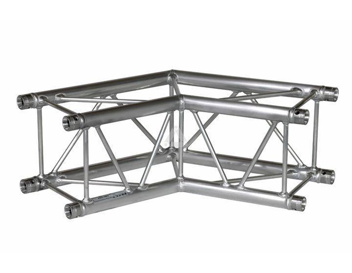 E20V C004 Square Truss Corner (4-Point), 2-Way Corner 120°, silver