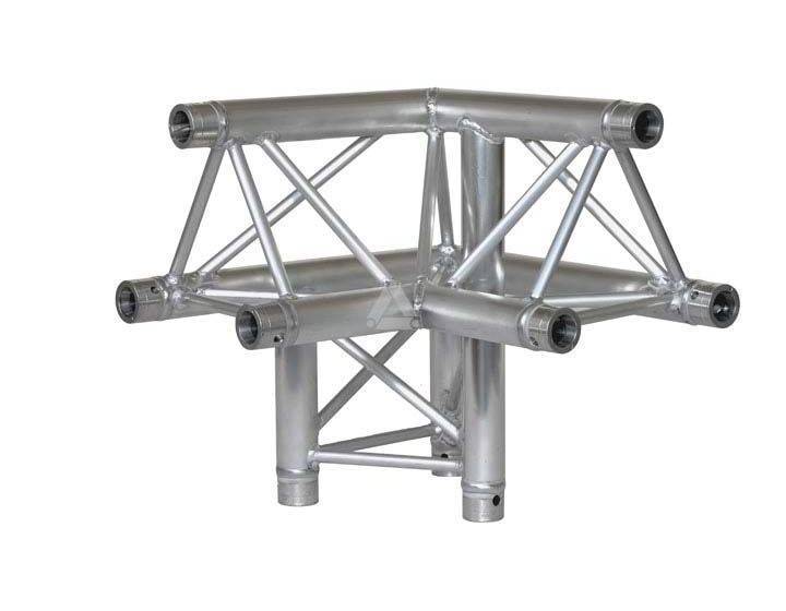 H30D C011 Triangle Truss Corner (3-point), 3-Way L. AU, silver