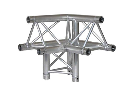H30D C011 Triangle Truss Corner (3-point), 3-Way L. AU, silver image 1