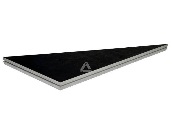 Basicline Black Coated Triangle L 2x1m