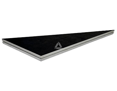 Basicline Black Coated Triangle L 2x1m image 1
