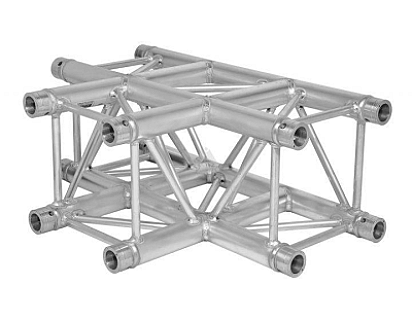 X30V C017 Square Truss Corner (4-Point), 3-Way T-Joint, silver image 1