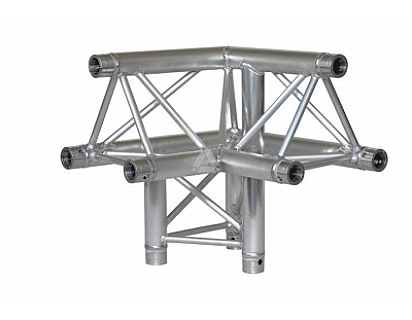 X30D C011 Triangle Truss Corner (3-Point), 3-Way L, silver image 1