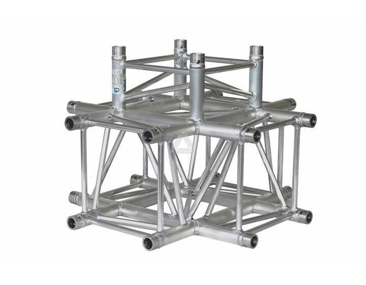 H40V C024 Square Truss Corner (4-Point), 5-way, silver